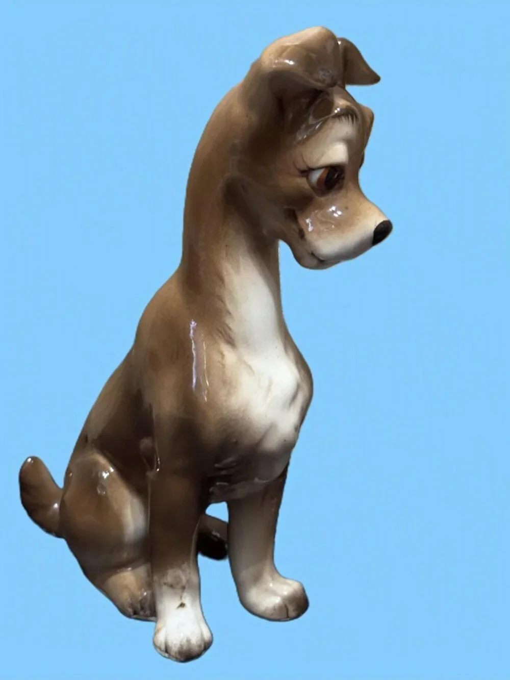 Walt Disney Lady and the Tramp, Tramp Ceramic Figurine, Vintage Circa 1955